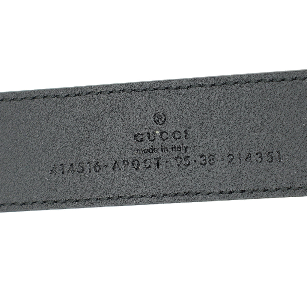 Gucci Black Double G Buckle Belt 38