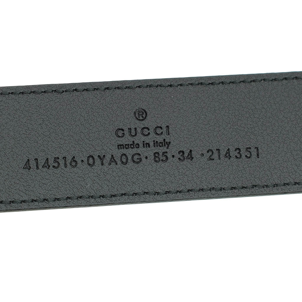 Gucci Black Double G Buckle Belt 34
