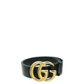 Gucci Black GG Marmont Wide Belt 36