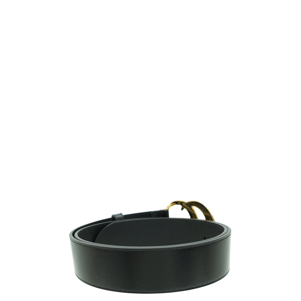 Gucci Black GG Marmont Wide Belt 36