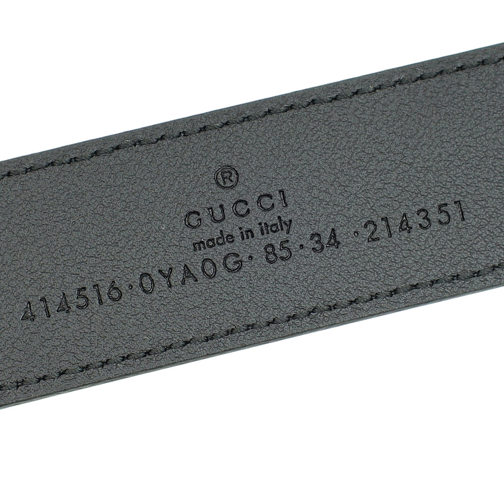 Gucci Black Double G Buckle Belt 34