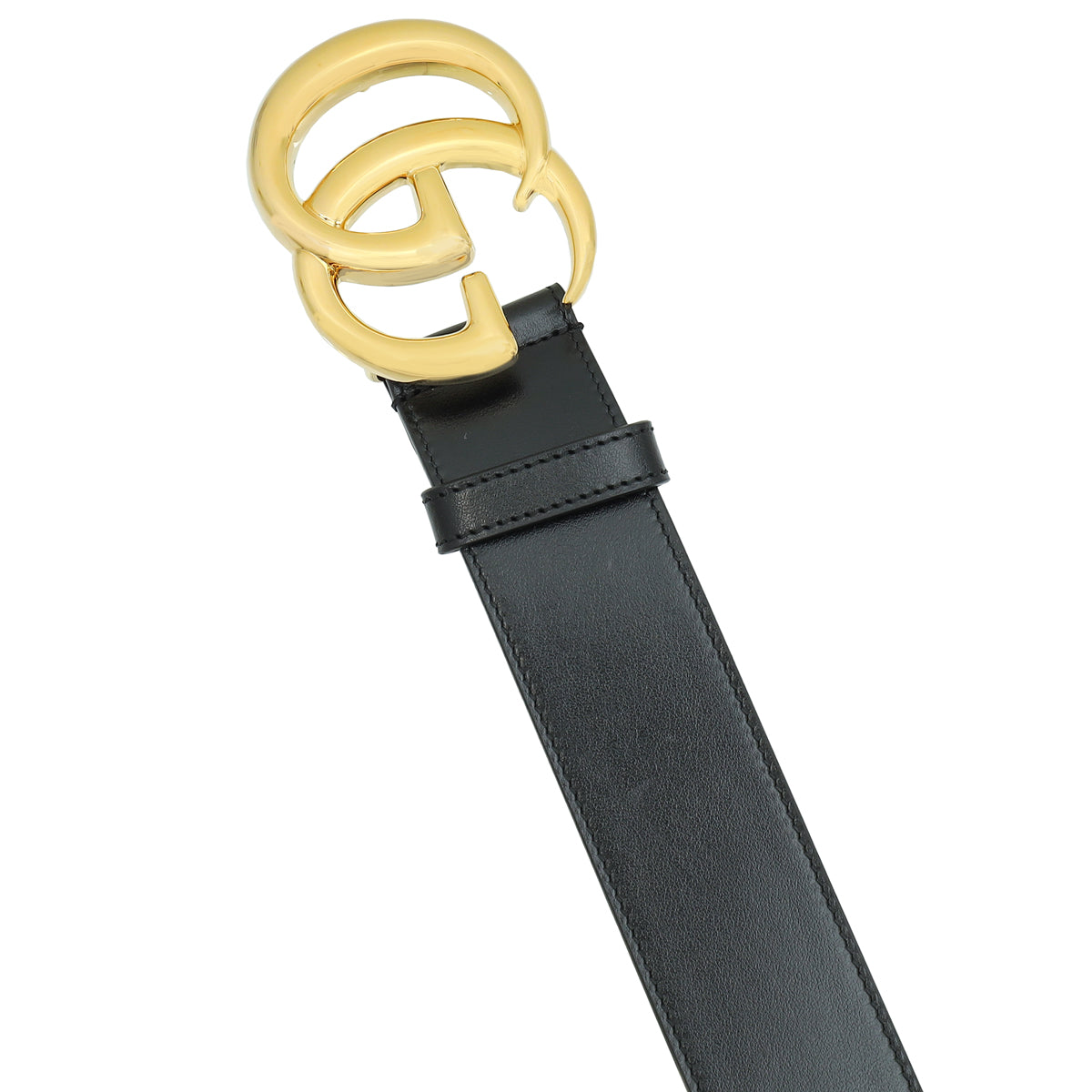 Gucci Black GG Marmont Wide Belt 34