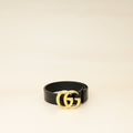 Gucci Black GG Marmont Wide Belt 36
