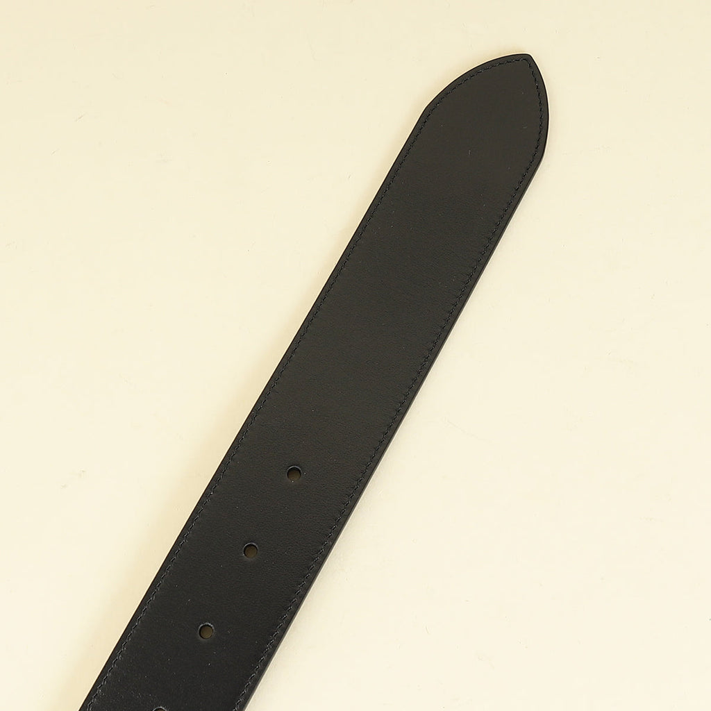 Gucci Black GG Marmont Wide Belt W/ Shiny Buckle 34
