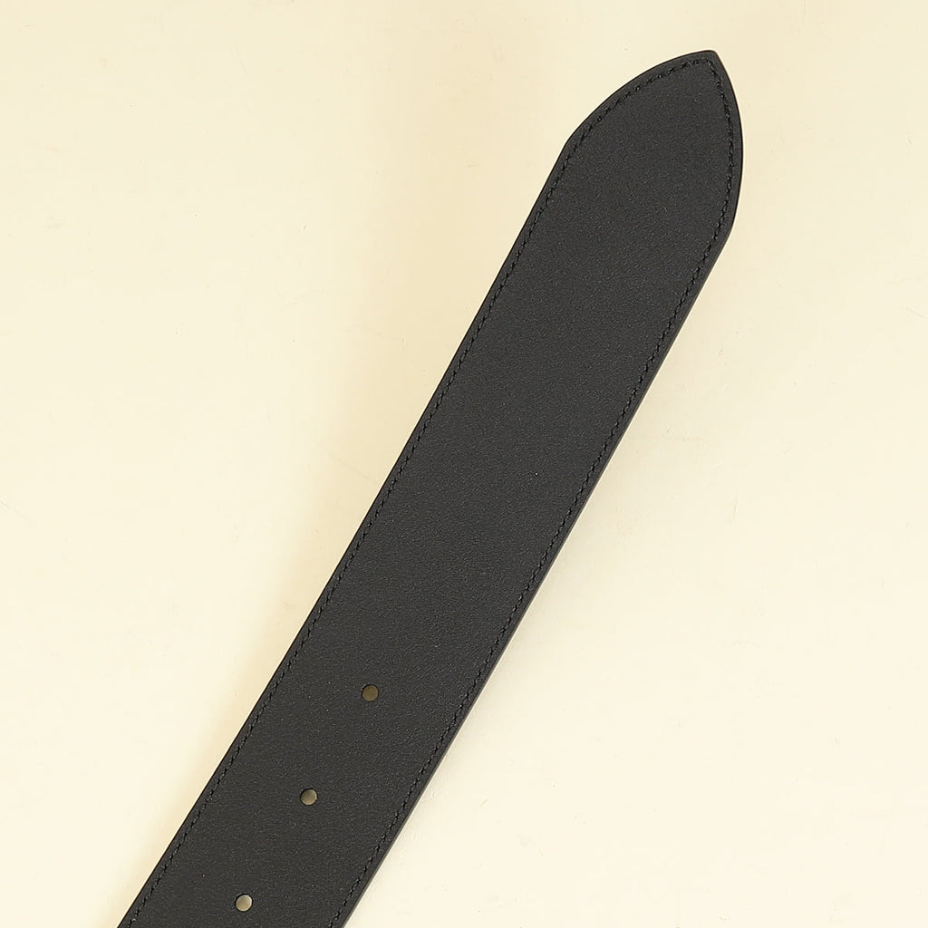 Gucci Black GG Marmont Wide Belt W/ Shiny Buckle 34