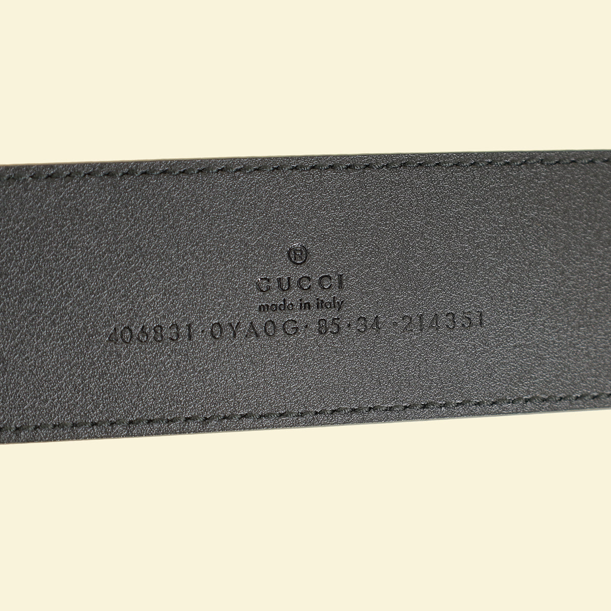 Gucci Black GG Marmont Wide Belt W/ Shiny Buckle 34