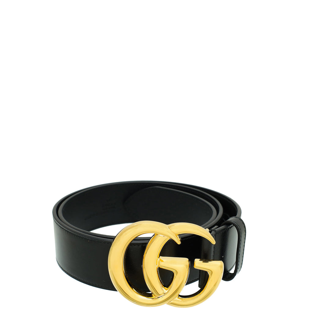 Gucci Black Double G Buckle Belt 34