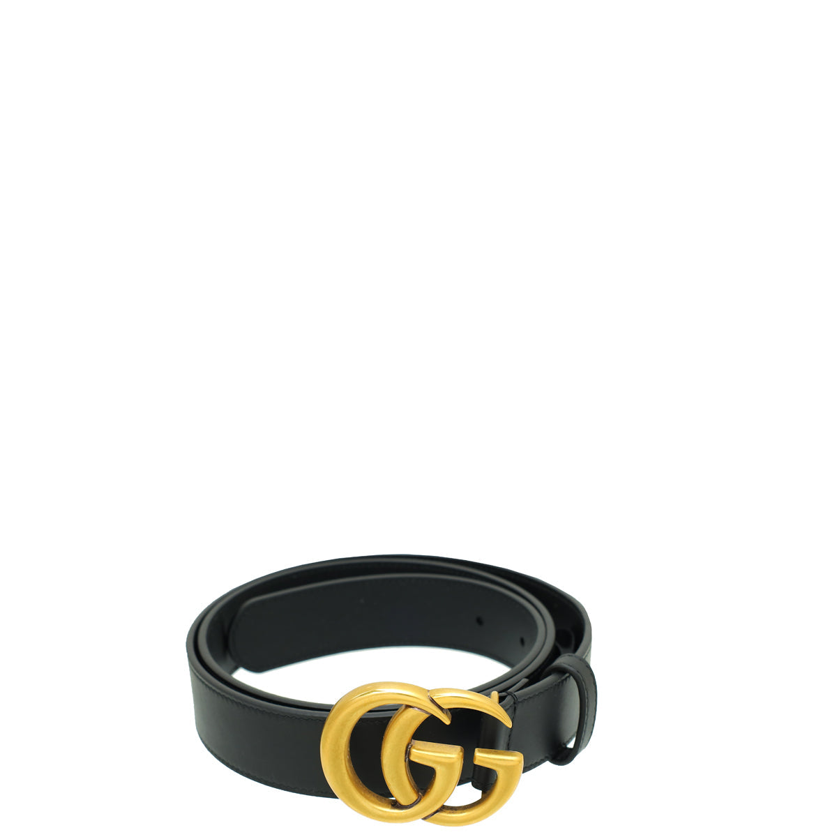 Gucci Black Double G Buckle Belt 36