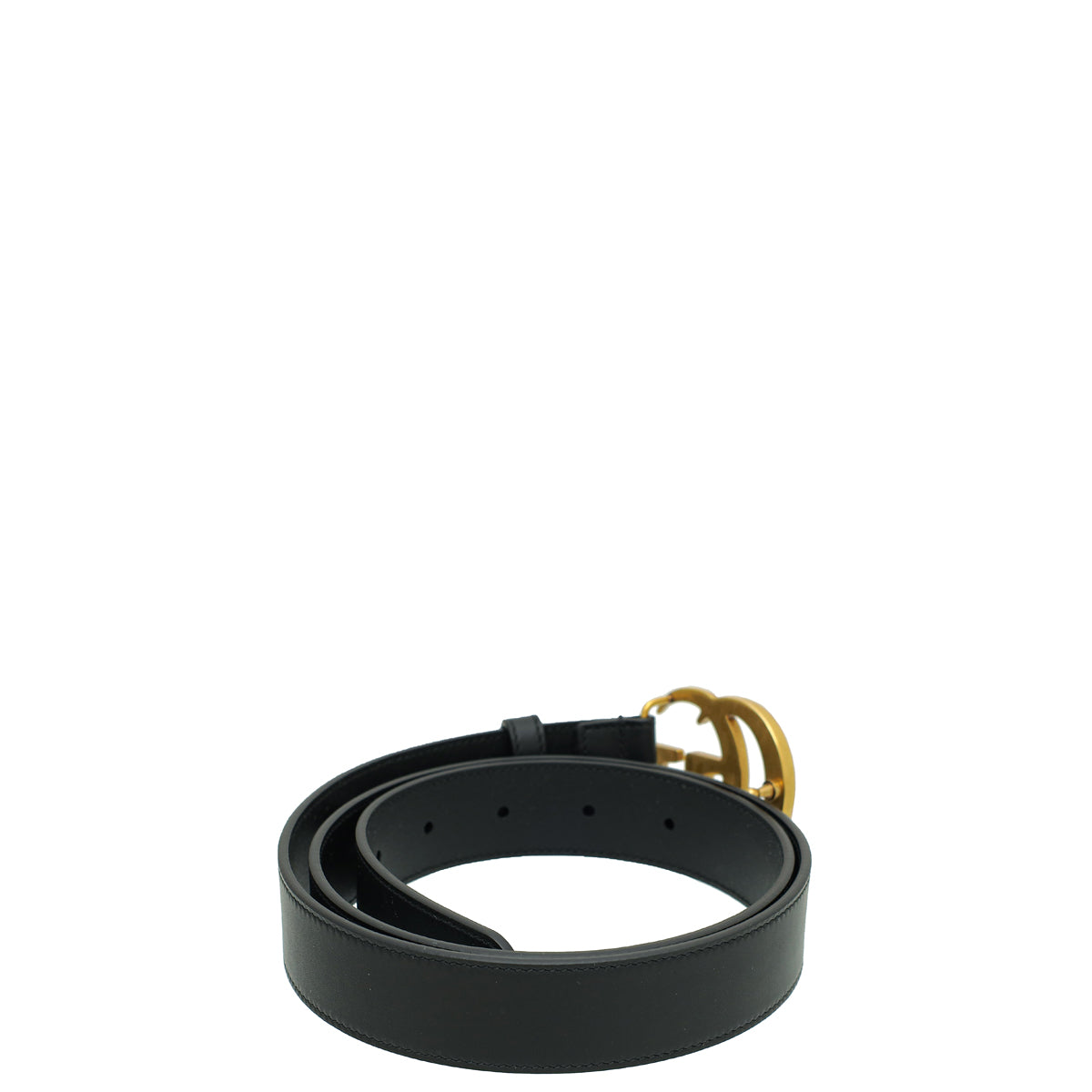 Gucci Black Double G Buckle Belt 36