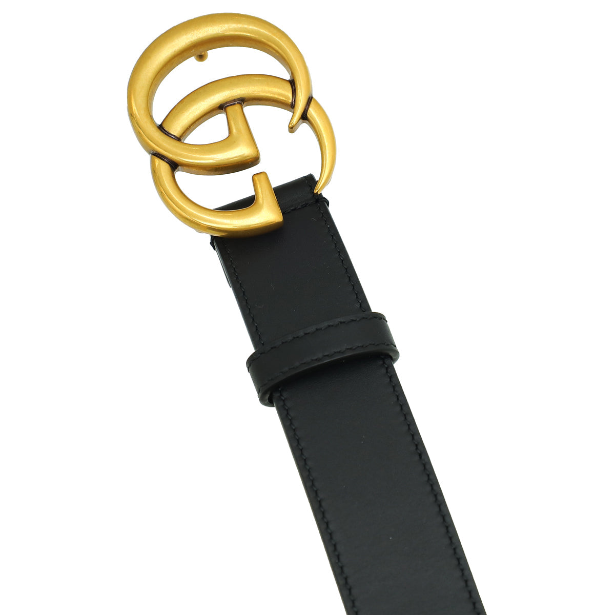 Gucci Black Double G Buckle Belt 36