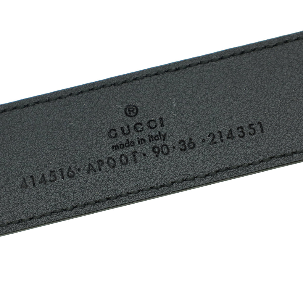 Gucci Black Double G Buckle Belt 36