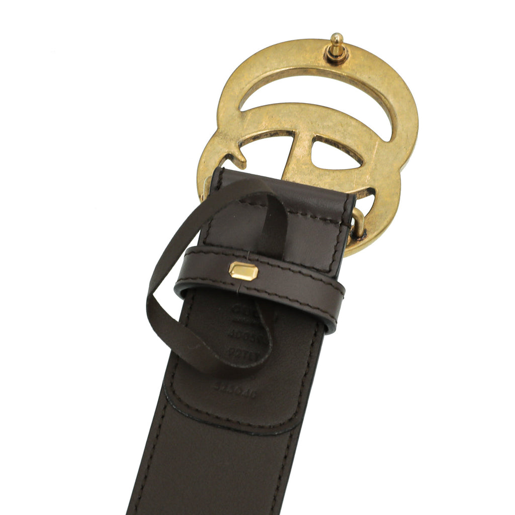 Gucci Bicolor GG Supreme Double G Buckle Belt 36