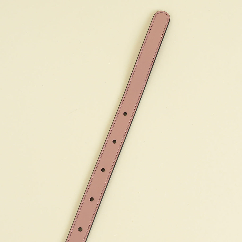 Gucci Dusty Rose Interlocking G Oval Buckle Slim Belt 34