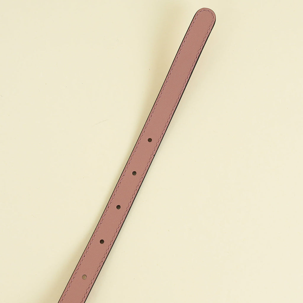 Gucci Dusty Rose Interlocking G Oval Buckle Slim Belt 34