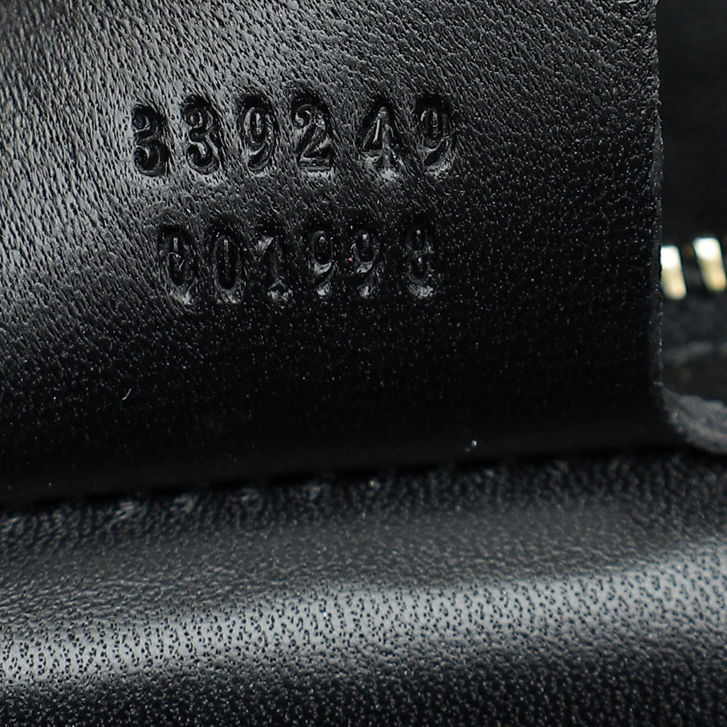 Gucci Black GG Microguccissima Medium Broadway Clutch
