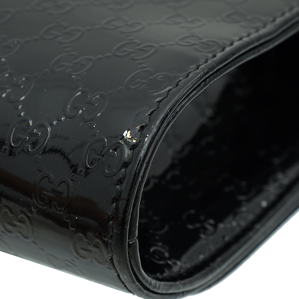 Gucci Black GG Microguccissima Medium Broadway Clutch