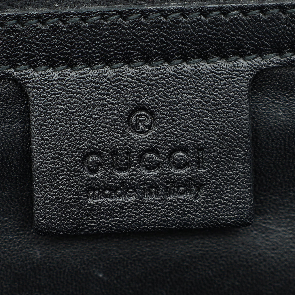 Gucci Black GG Microguccissima Medium Broadway Clutch