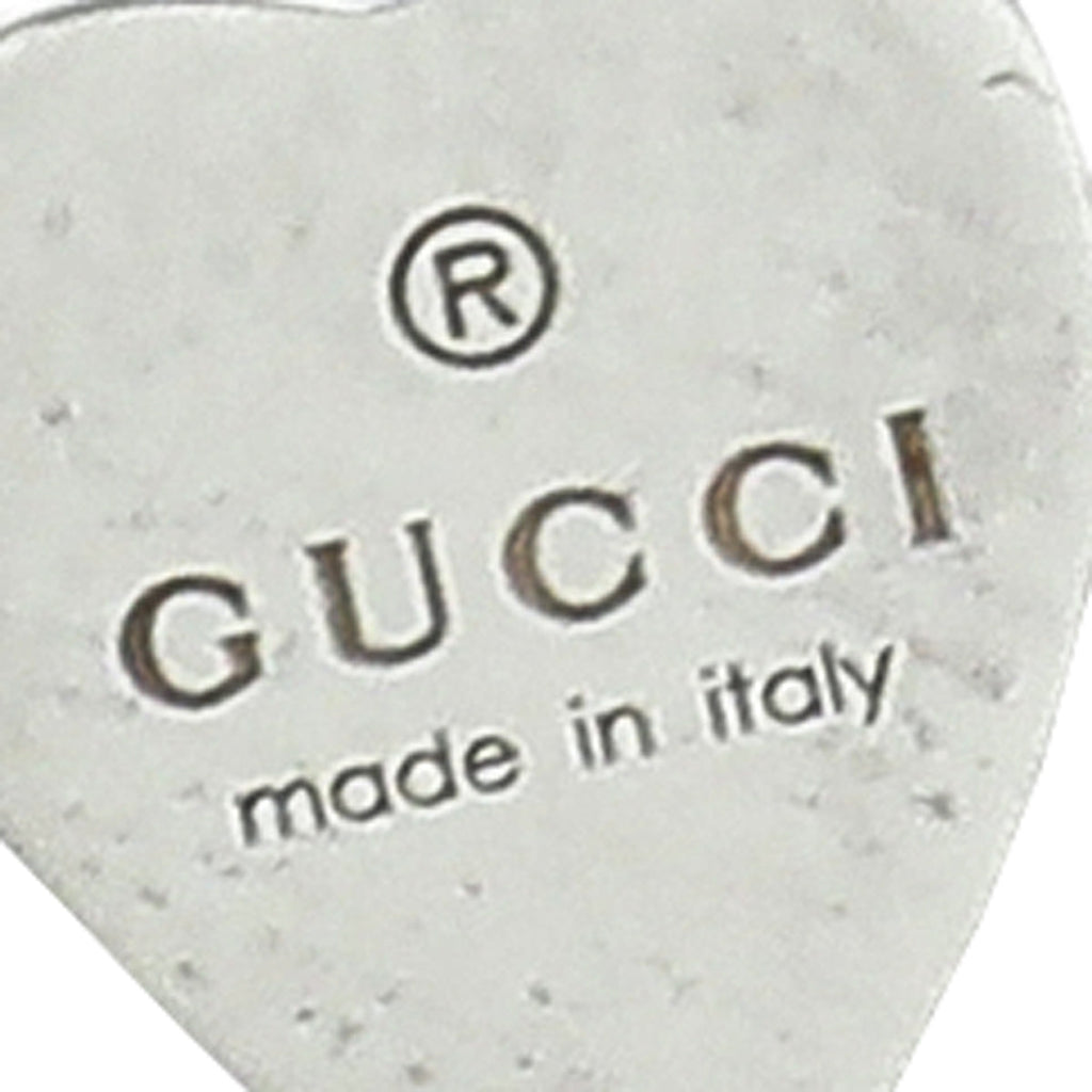 Gucci Silver Trademark Heart Earrings