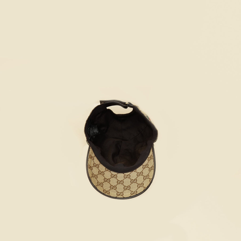 Gucci Ebony GG Web Large Baseball Hat
