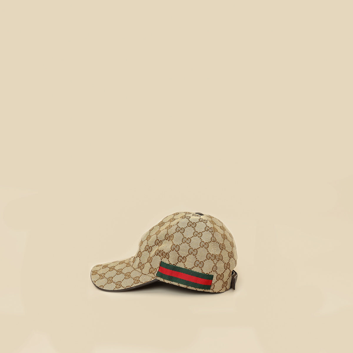 Gucci Ebony GG Web Large Baseball Hat