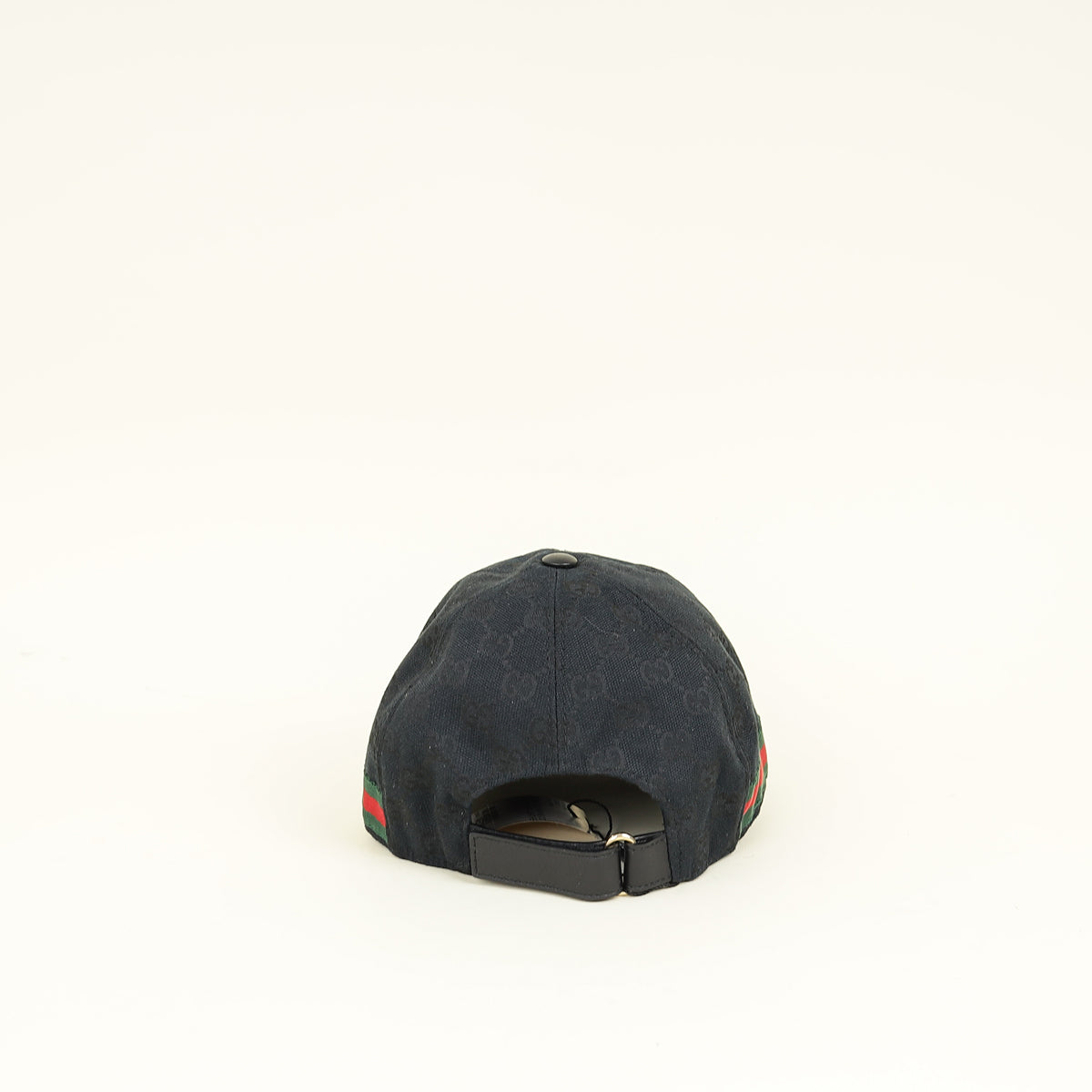 Gucci Black GG Web Baseball Hat