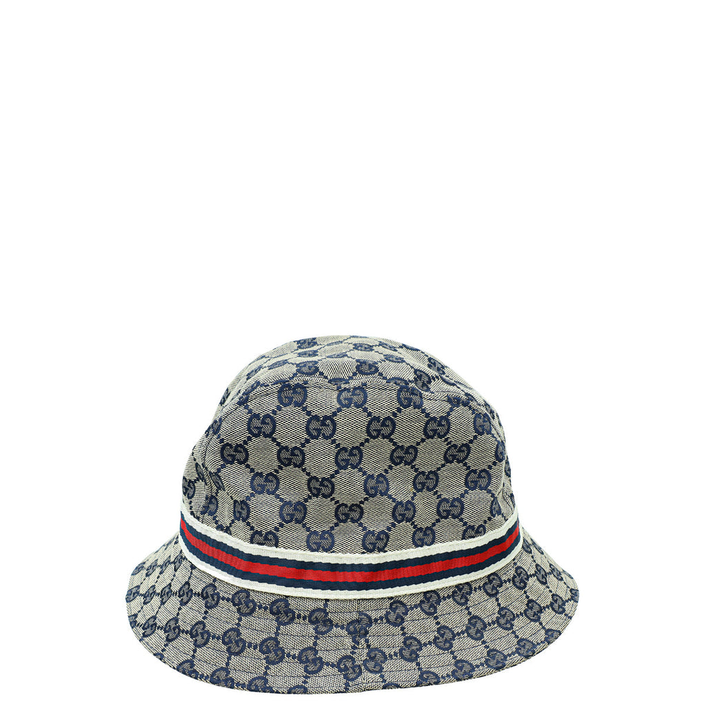 Gucci Bicolor GG Web Large Bucket Hat