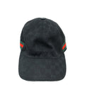 Gucci Black GG Web Small Baseball Hat