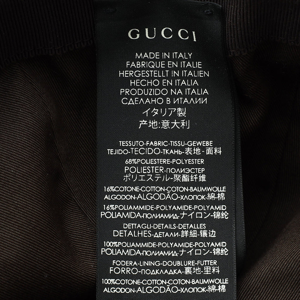 Gucci Ebony GG Web Baseball Hat