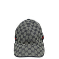 Gucci Navy Blue GG Web Large Baseball Hat