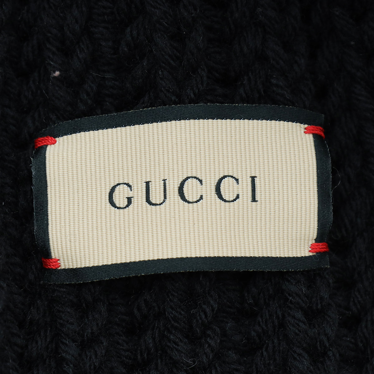 Gucci Black Pom Pom Beanie Small Hat