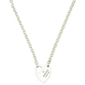 Gucci Sterling Silver Heart Pendant Necklace