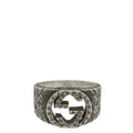 Gucci Sterling Silver Interlocking G Men's Ring 22