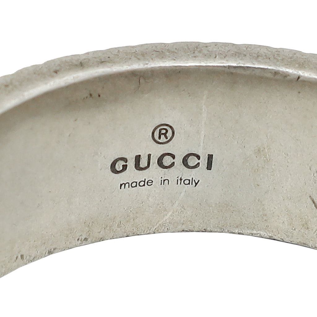 Gucci Sterling Silver Double G Men's Ring 23