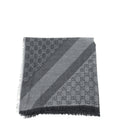 Gucci Grey GG Wool Jacquard Shawl