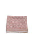 Gucci Pink GG Print Silk Wool Scarf