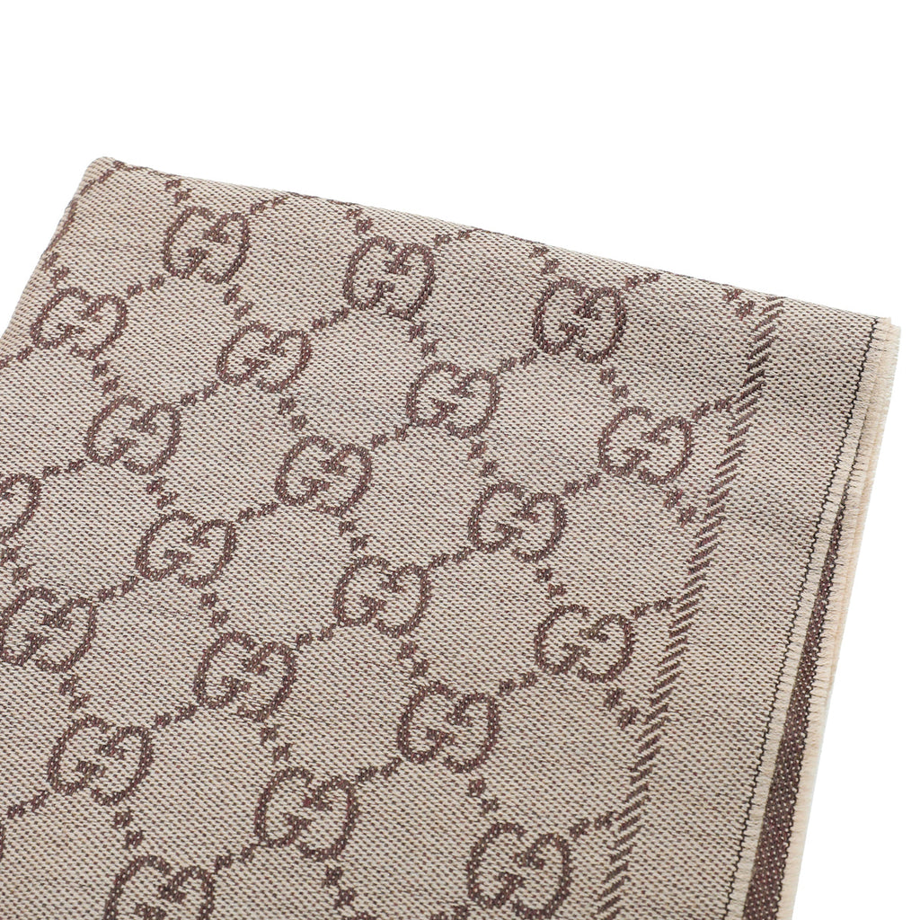 Gucci Brown GG Wool Scarf