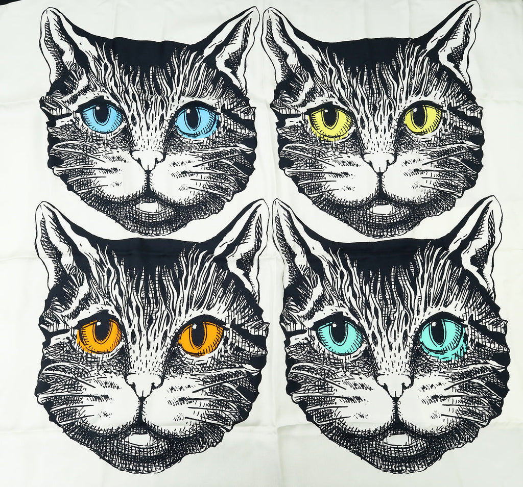 Gucci Multicolor Silk Mystic Cat Square Scarf