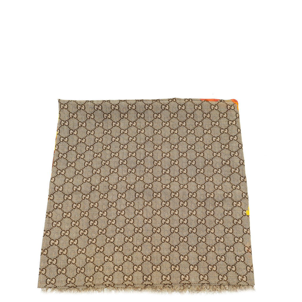 Gucci Multiple Colors GG Flower Square Shawl Wool
