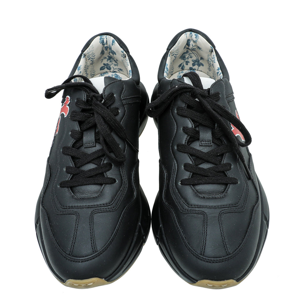 Gucci Black Rhyton LA Angels Print Sneaker 7.5