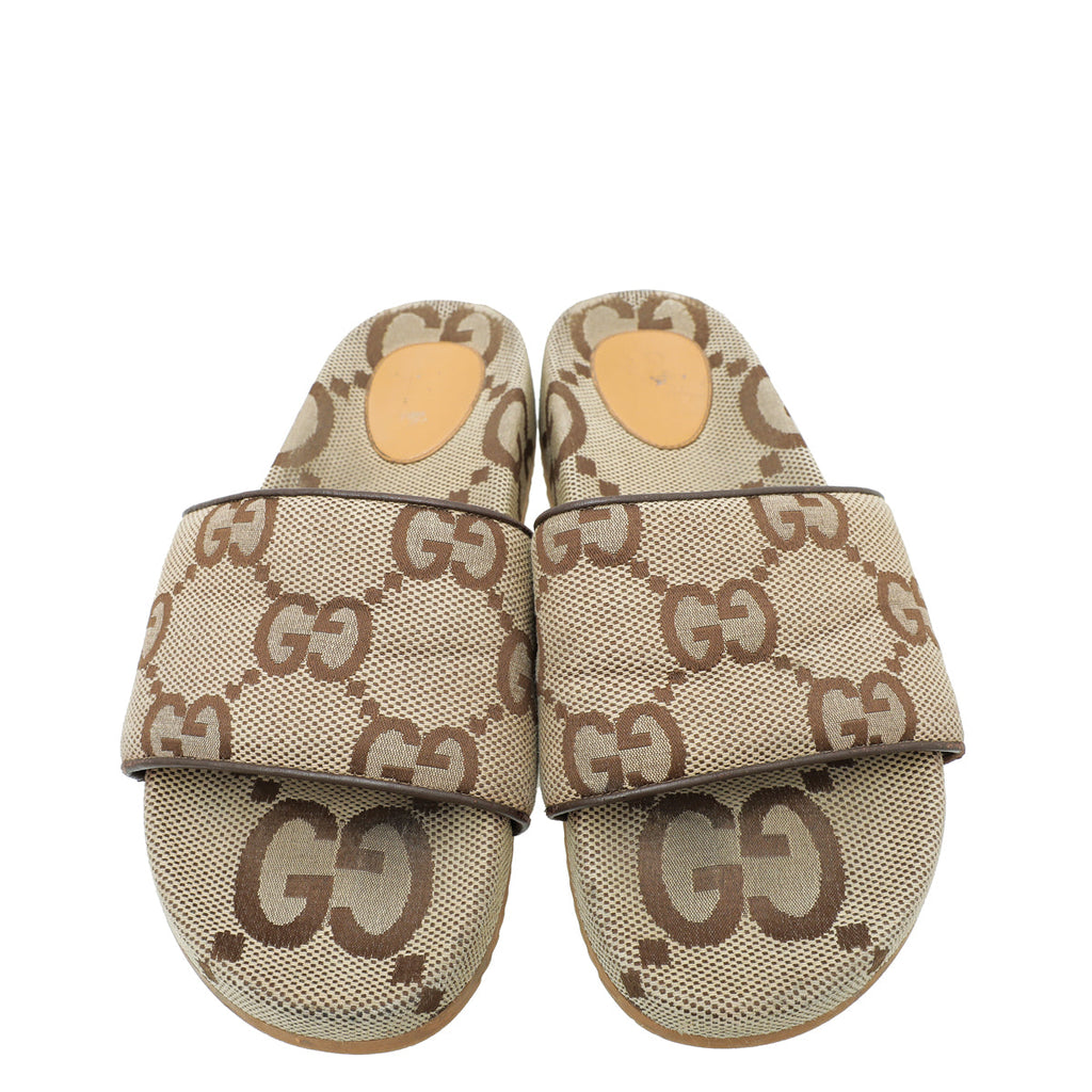 Gucci Bicolor GG Slide Maxi Sandals 9