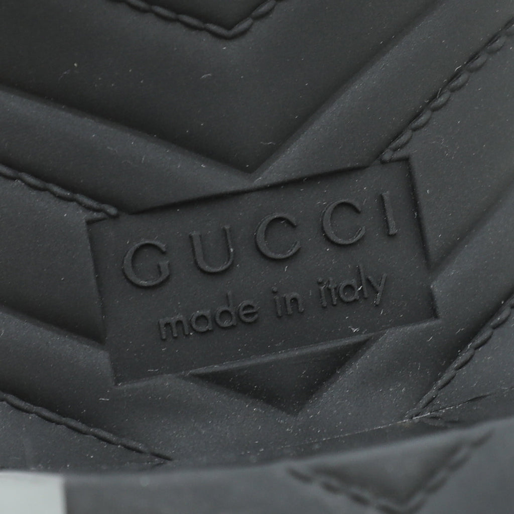 Gucci Black Logo Rubber Slide Sandal 34