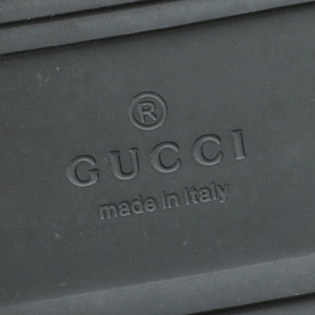 Gucci Black Mini Double G Rubber Sandal 38