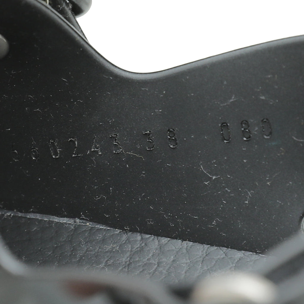 Gucci Black Mini Double G Rubber Sandal 38