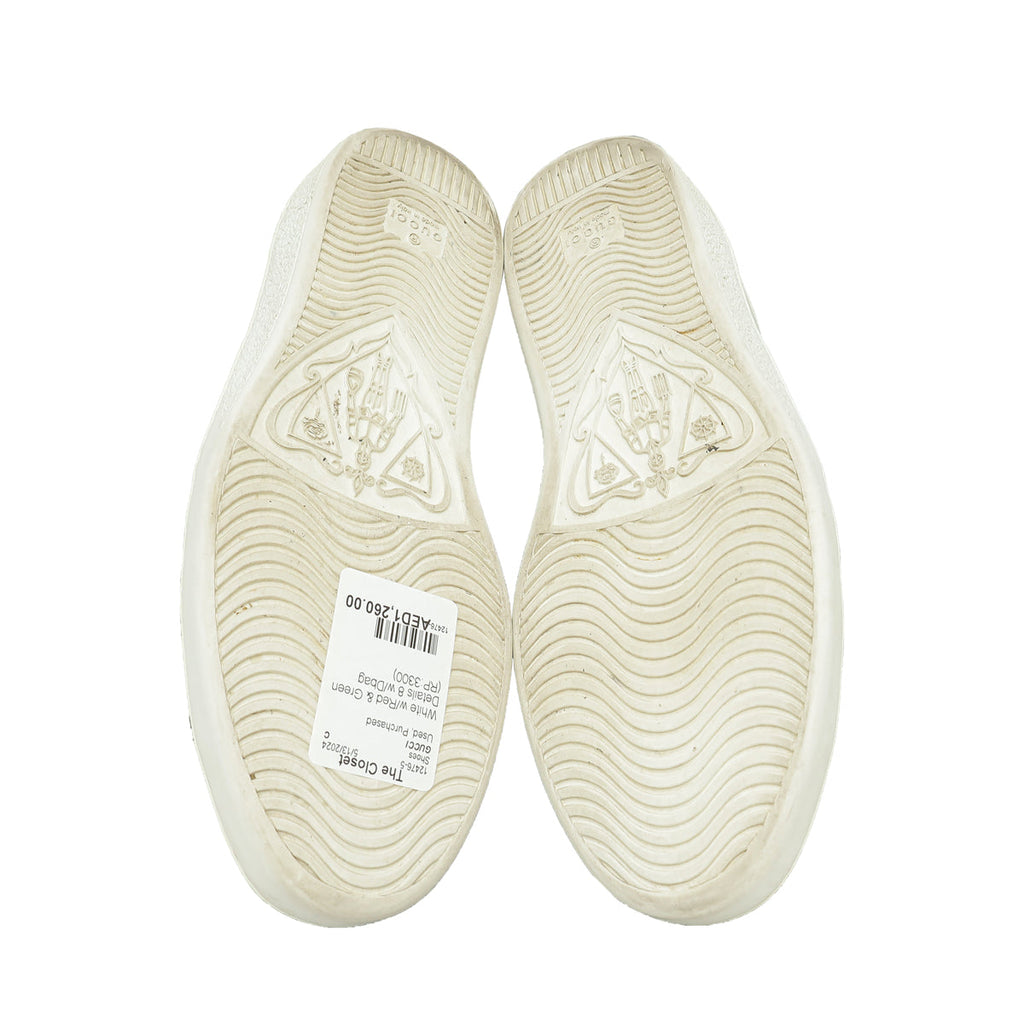 Gucci White Ace Bee Embroidered Sneakers 8
