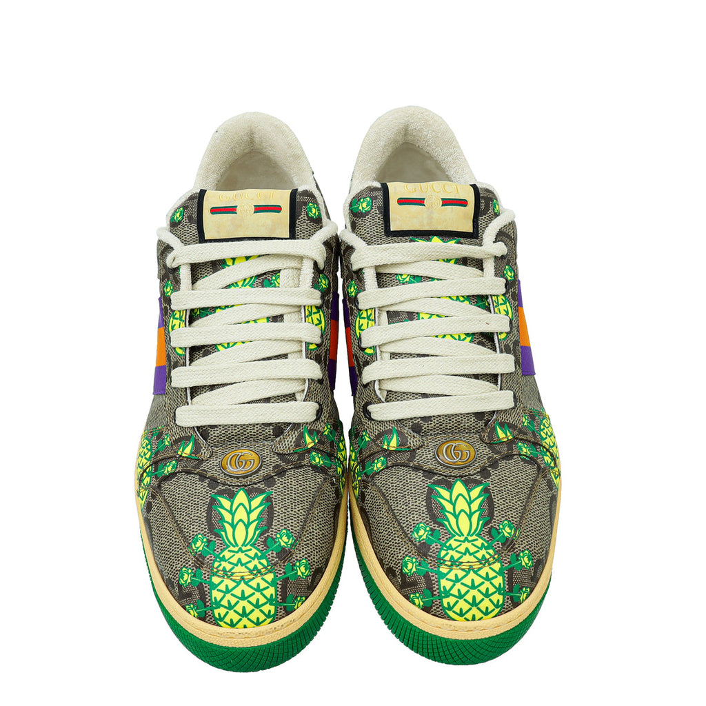 Gucci Multicolor GG Supreme Tropical Patterns Sneakers 10
