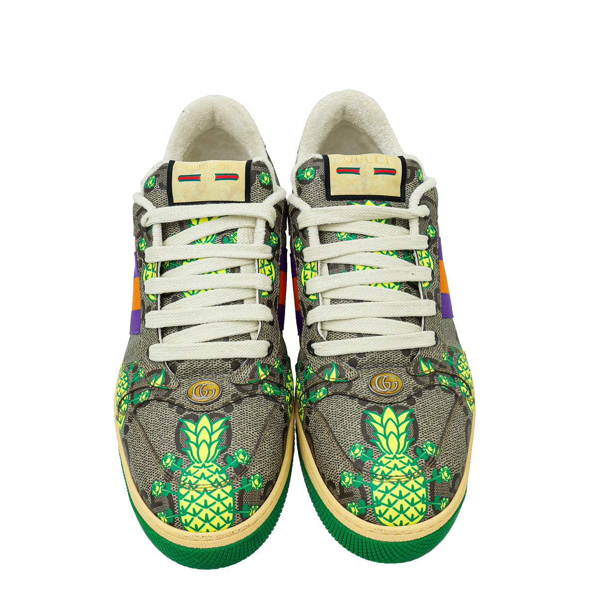 Gucci Multicolor GG Supreme Tropical Patterns Sneakers 10