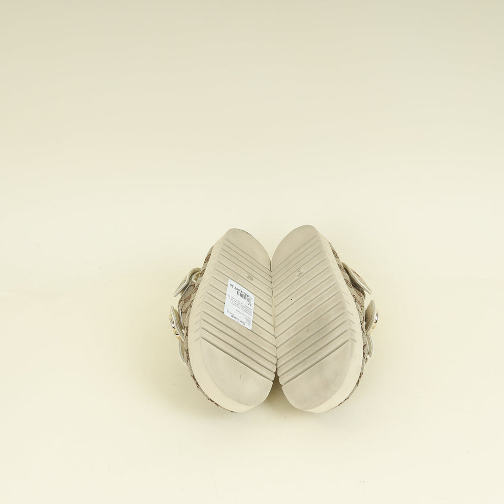 Gucci Bicolor Women's Sandal with Double G 37