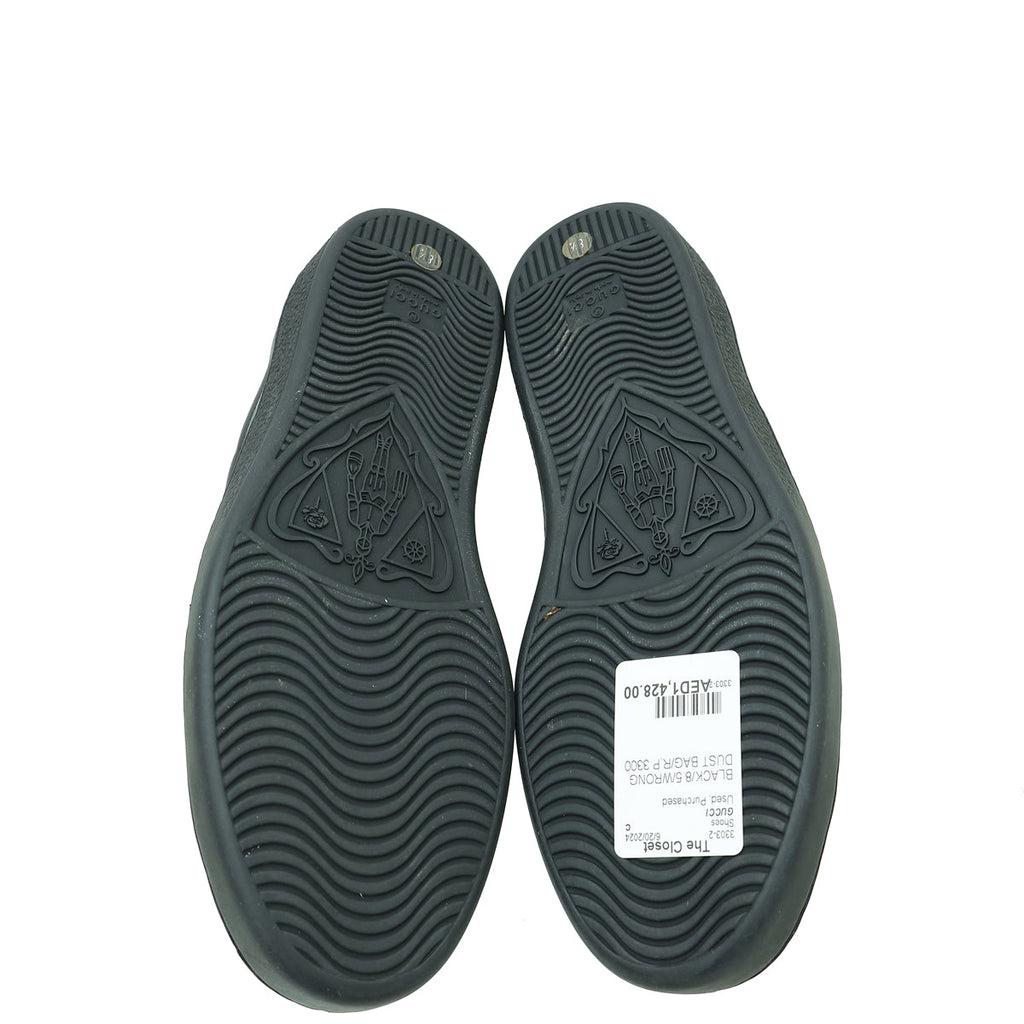 Gucci Black Ace Bee Embroidered Sneaker 8.5