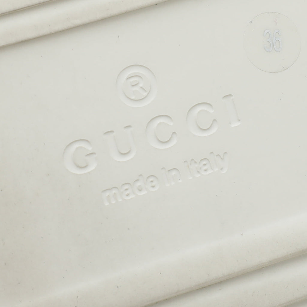 Gucci White Mini Double G Rubber Sandal 36