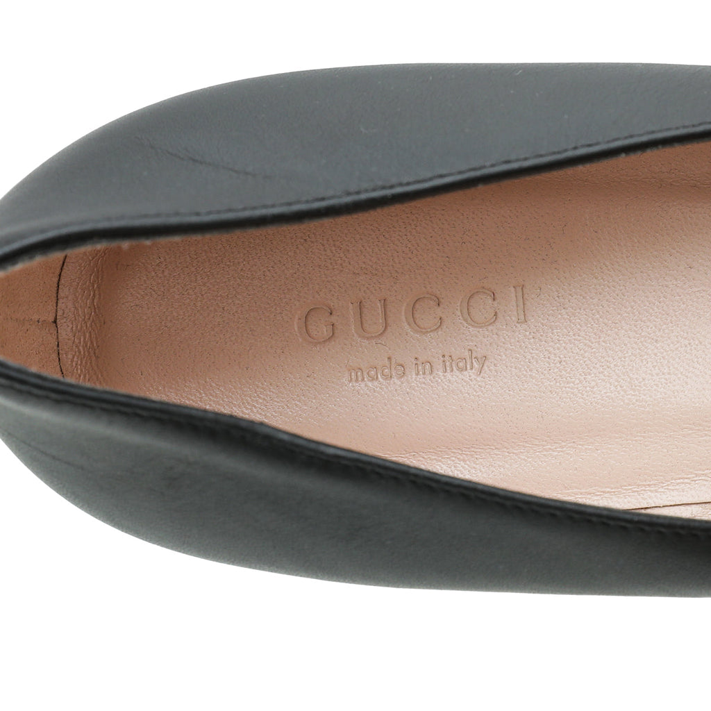 Gucci Black Horsebit Loafers Pump 39